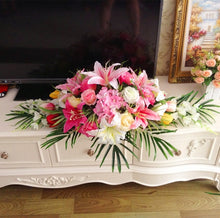 Load image into Gallery viewer, DIY wedding decor table flower runner artificial flower row arrangement table centerpieces