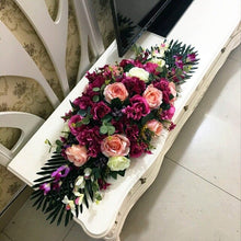 Load image into Gallery viewer, DIY wedding decor table flower runner artificial flower row arrangement table centerpieces