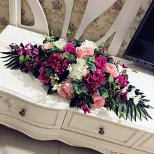 Load image into Gallery viewer, DIY wedding decor table flower runner artificial flower row arrangement table centerpieces
