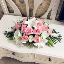 Load image into Gallery viewer, DIY wedding decor table flower runner artificial flower row arrangement table centerpieces
