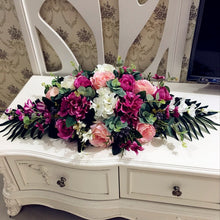Load image into Gallery viewer, DIY wedding decor table flower runner artificial flower row arrangement table centerpieces
